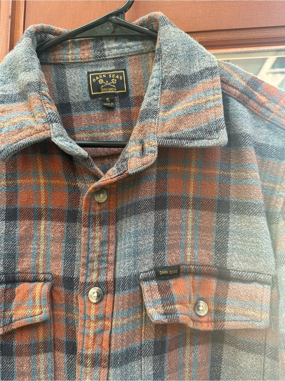Dark Seas Men's Plaid Flannel - Size S